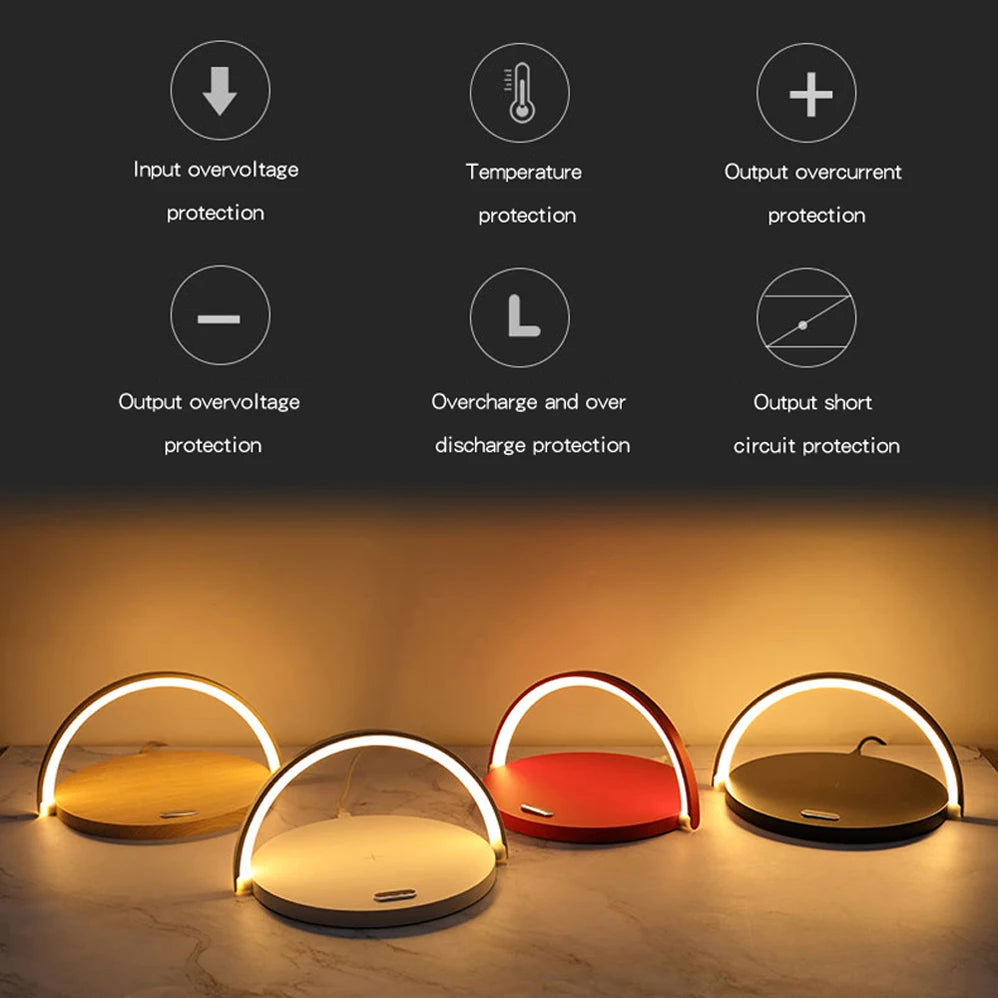 QI Wireless Charger Lamp